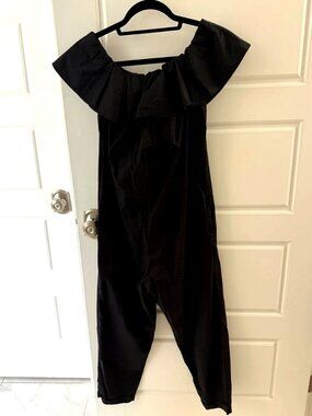 HATCH Maternity Off Shoulder Black Jumpsuit XS Hot Deal